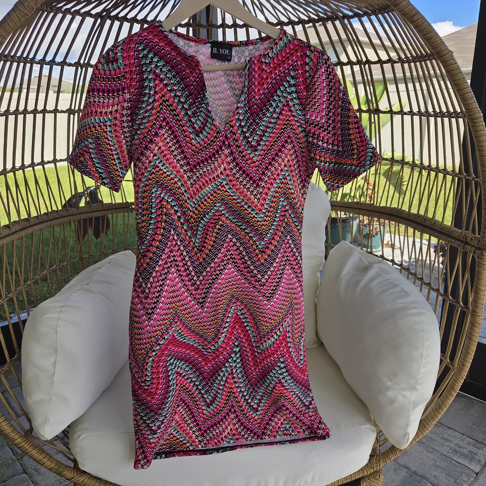 Colorful Zigzag Pattern Dress